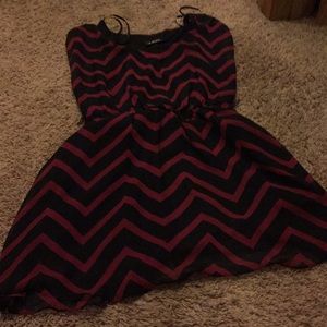 Chevron chiffon dress